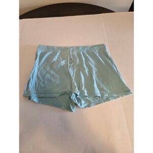 Hanes Her Way Sleepwear Light Blue Cotton Knit Pajama Shorts Plus Size 1X